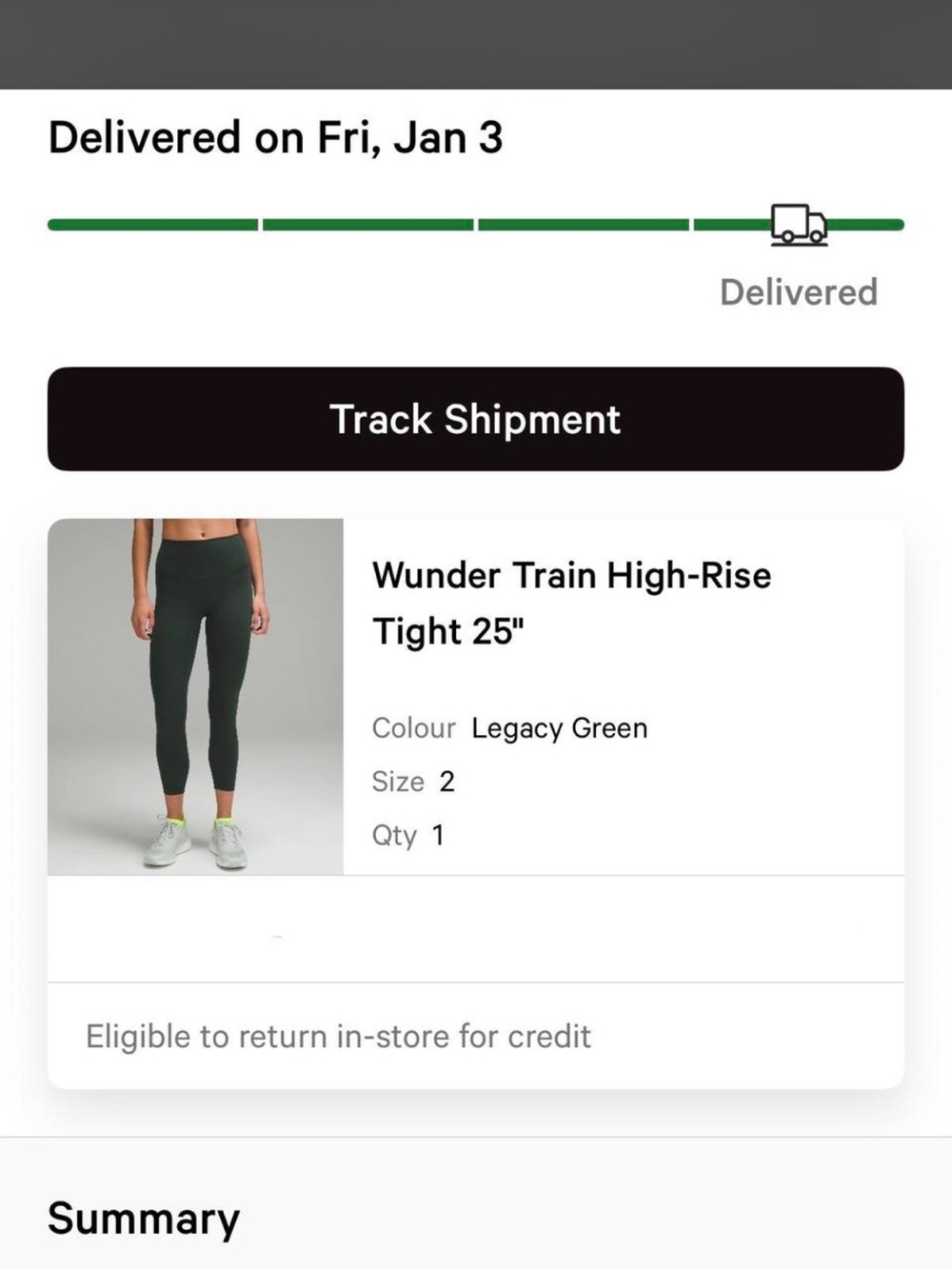 Lululemon wunder train 25” legacy green - Picture 3 of 3